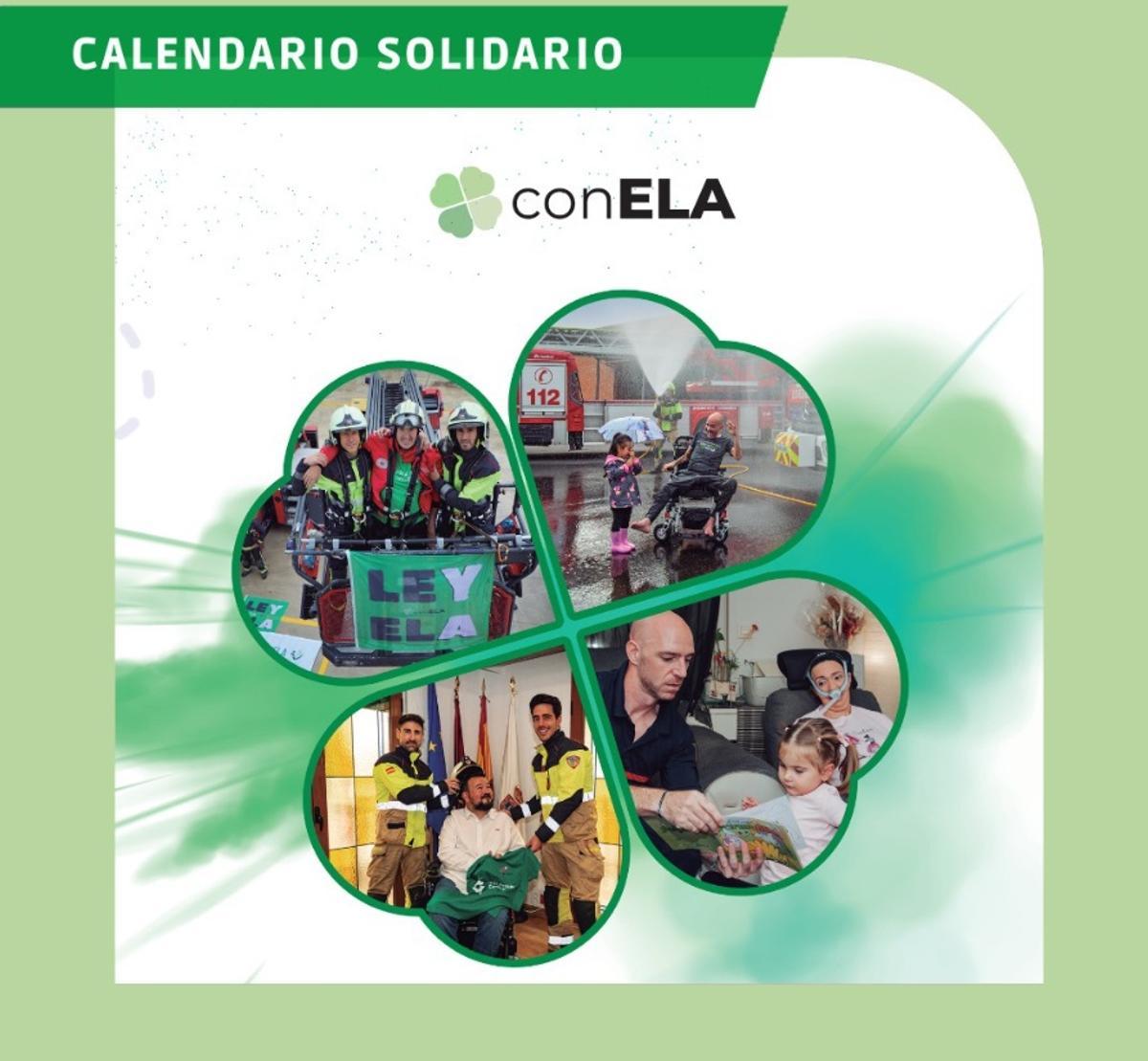 Imagen del calendario solidario auspiciado por Jesús, un bombero cordobés diagnosticado de ELA.
