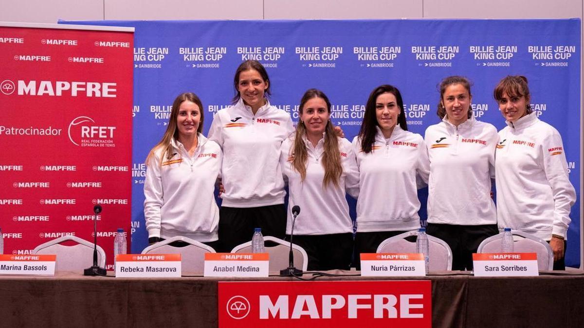 Presentación del equipo español de la Billie Jean King Cup con las valencianas Anabel Medina y Sara Sorribes