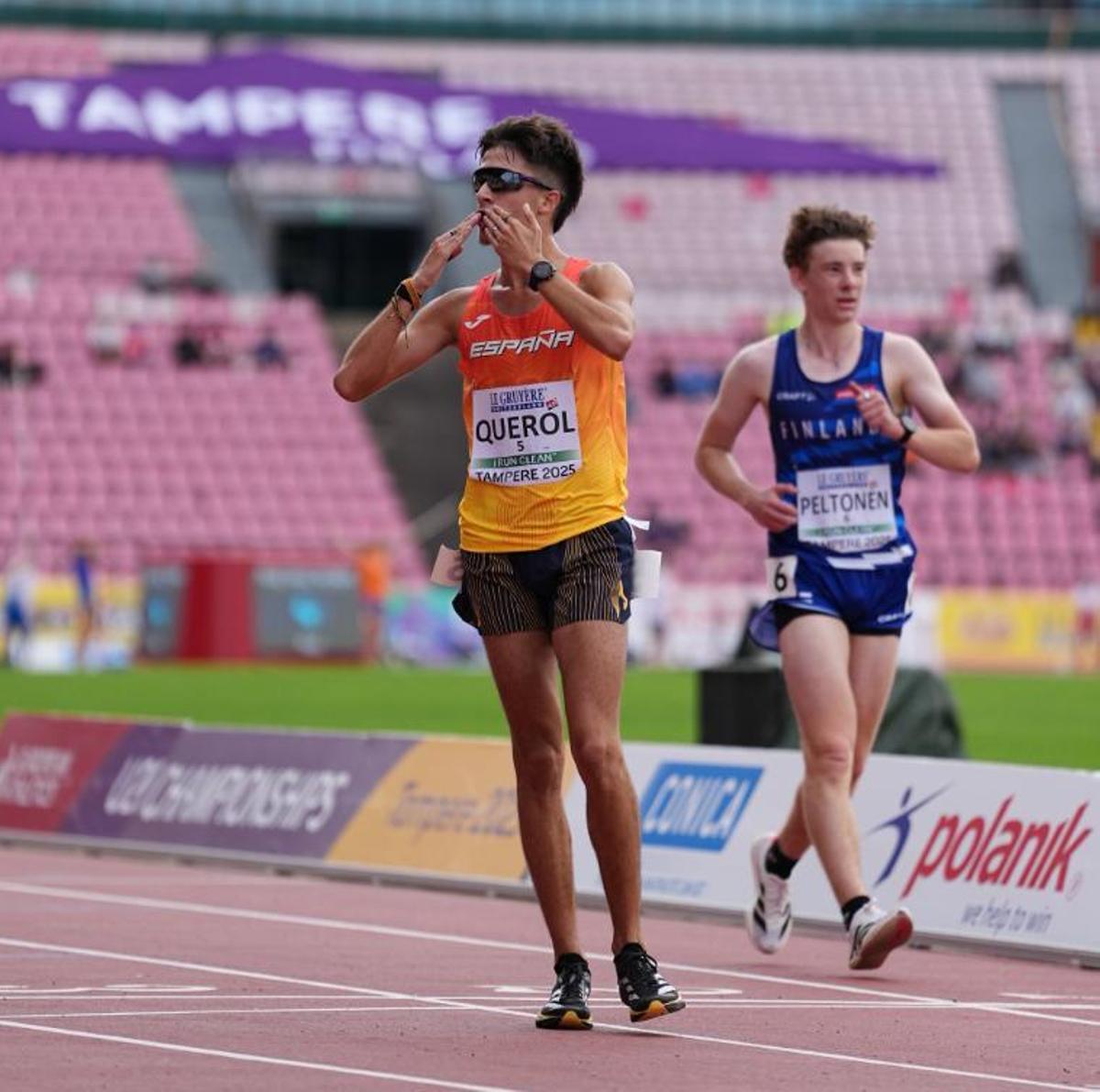 Joan Querol, rey de la marcha en el Europeo Sub 20