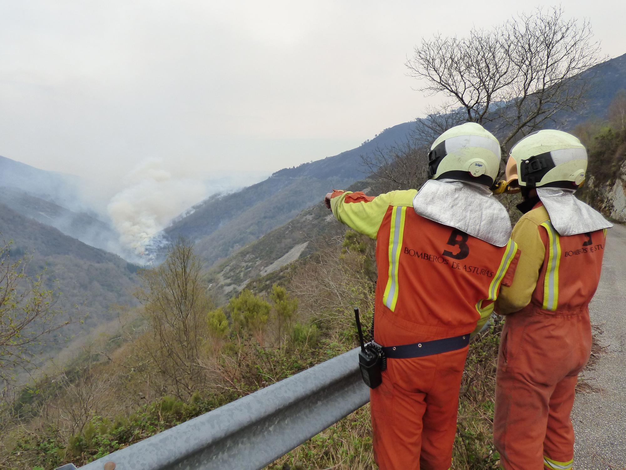 La lucha contra el fuego en los concejos de Tineo y Allande