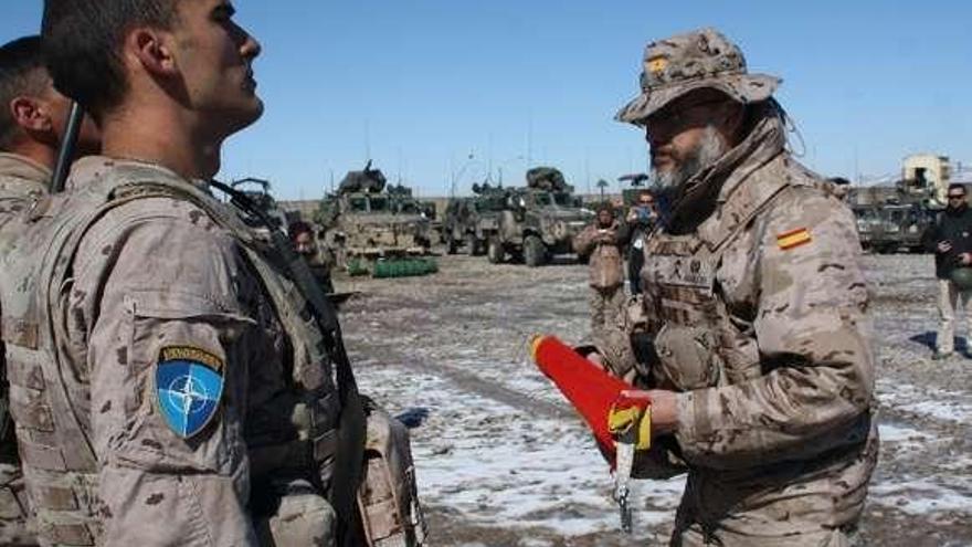 Entrega de la base de Moqur al ejército afgano en marzo pasado.