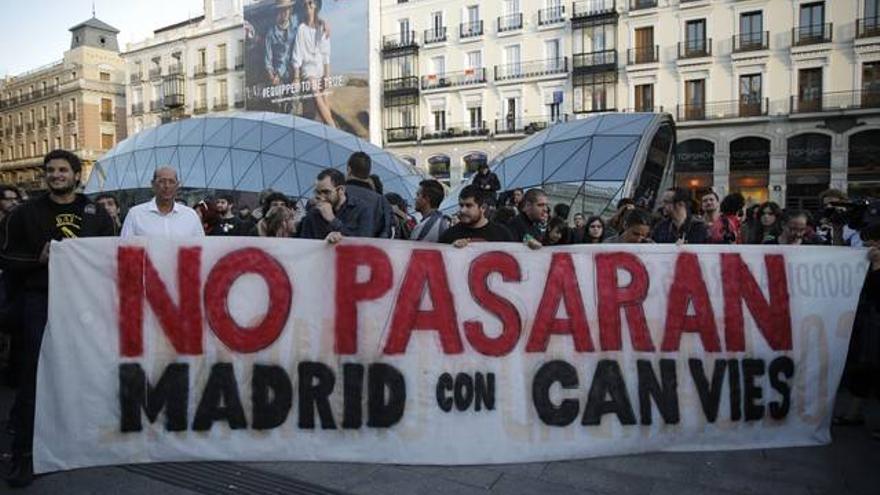 Solidaridad con Can Vies en la Puerta del Sol