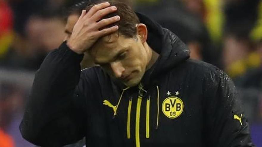 Thomas Tuchel se lamenta durante el partido ante el Mónaco.