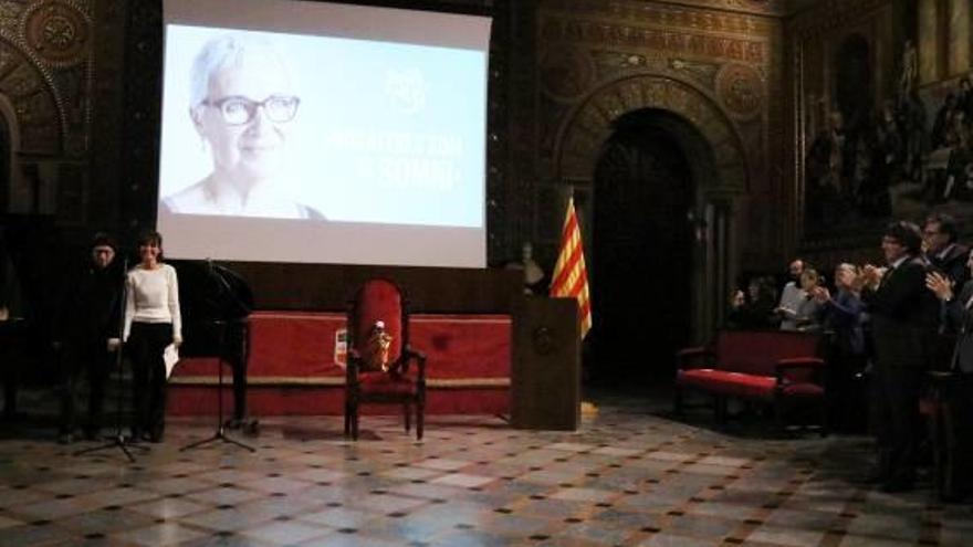 Puigdemont: «Som aquí gràcies a la Muriel Casals»