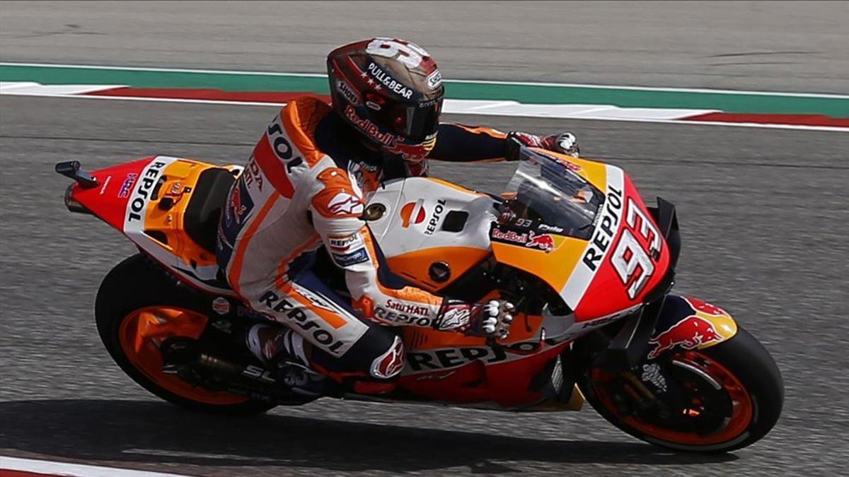 Márquez en acción en Austin