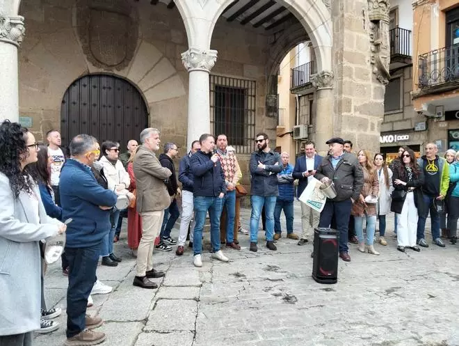 Protesta en Plasencia para exigir más efectivos de Policía Nacional