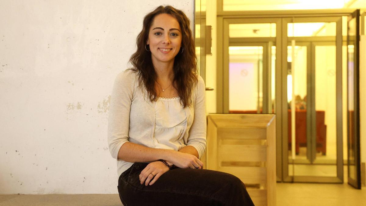 Anne Laure Feuillastre, profesora de la Universidad de la Sorbona, en el Edificio Castelao.