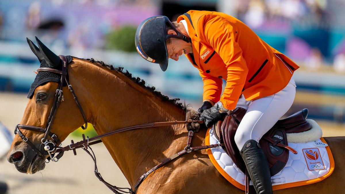 Beauville Z, caballo propiedad de Marta Ortega, presidenta de Inditex, que ha ganado el bronce en los Juegos Olímpicos con el jinete Mikael van der Vleuten, de Países Bajos.