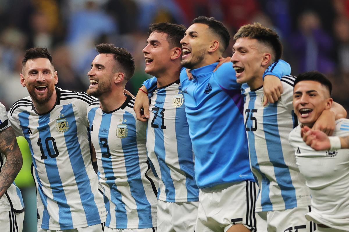 Así celebraron Messi y Argentina el pase a la final Así celebraron Messi y Argentina el pase a la final