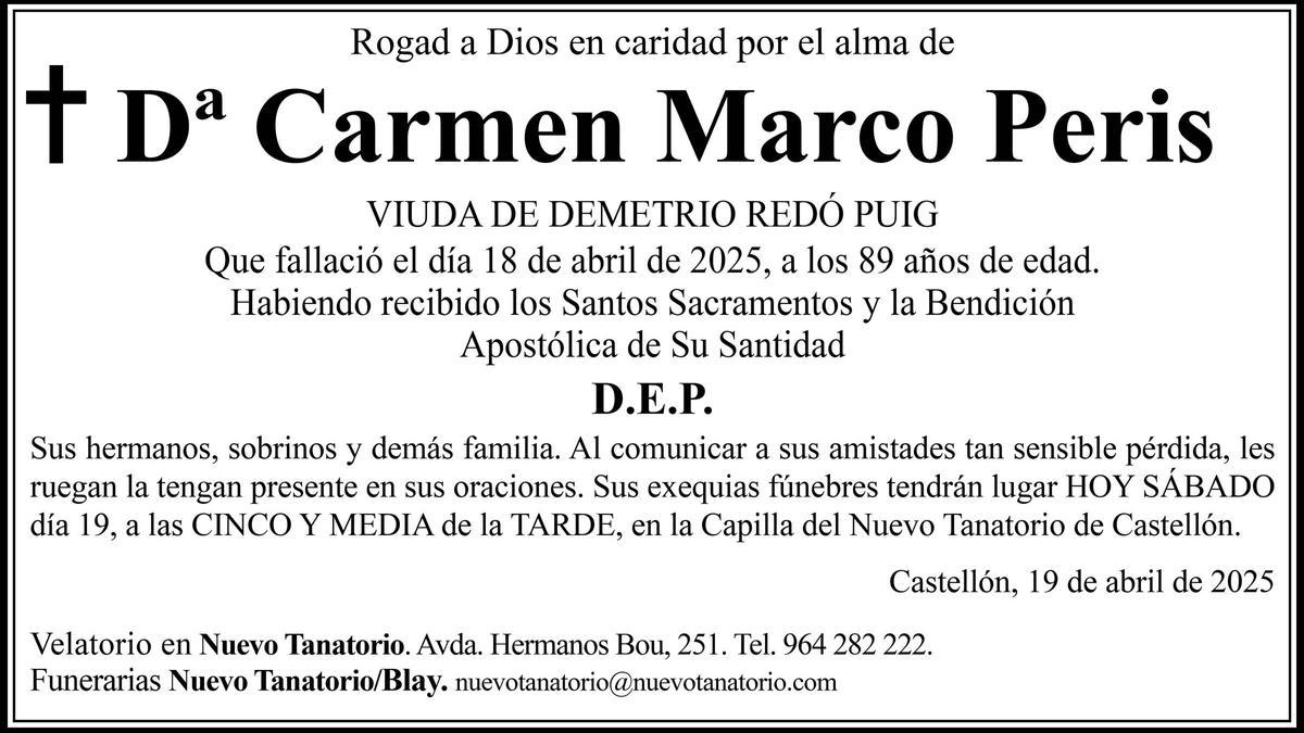 Dª Carmen Marco Peris