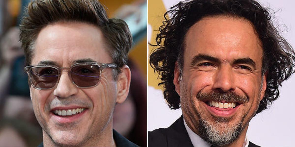 Robert Downey Jr i Alejandro González Iñárritu. Robert Downey Jr i Alejandro González Iñárritu.