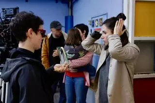 EN IMÁGENES: Así fue el rodaje de la película “Pájaro que agoniza” en la escuela infantil La Serena de Gijón