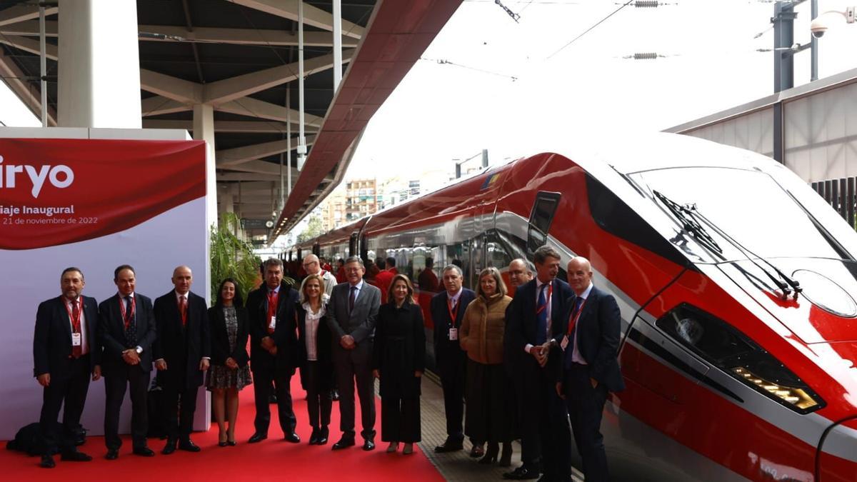 Iryo llega puntual en el viaje inaugural Madrid-València que comenzará a operar el 16 de diciembre