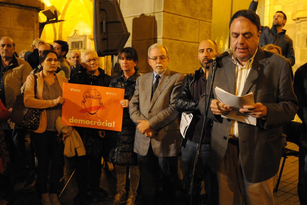 Concentració de rebuig a l'' empresonament del govern de Catalunya