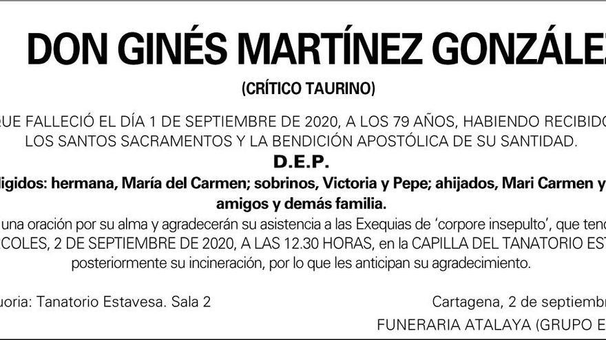 D. Ginés Martínez González