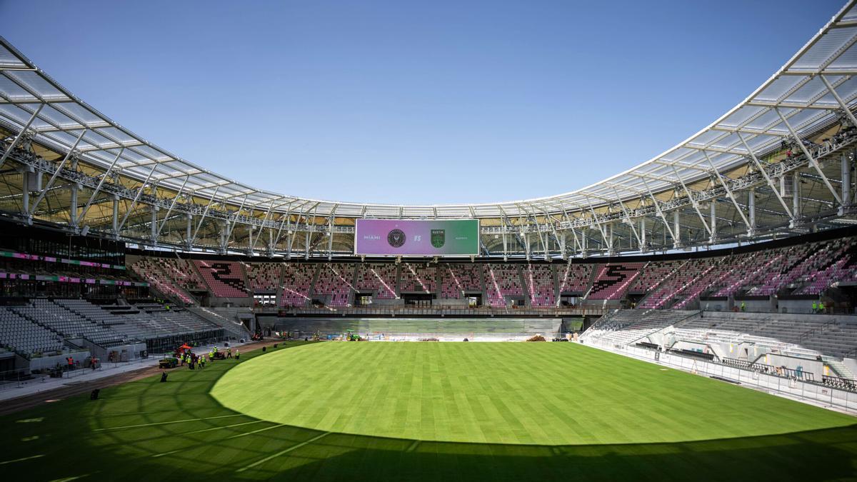 El Inter Miami estrena estadio con una grada dedicada a Messi