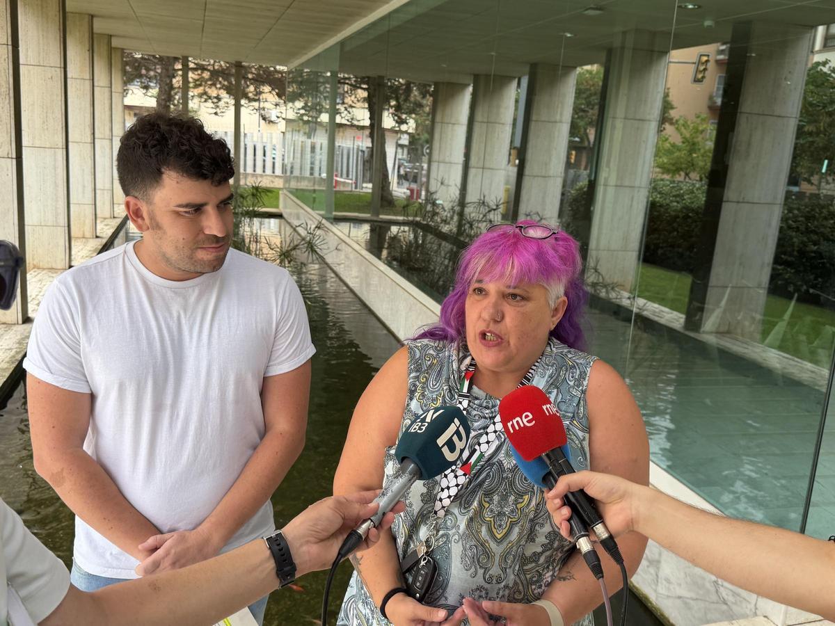 Óscar Rodríguez y Mónica Fernández en la rueda de prensa del jueves