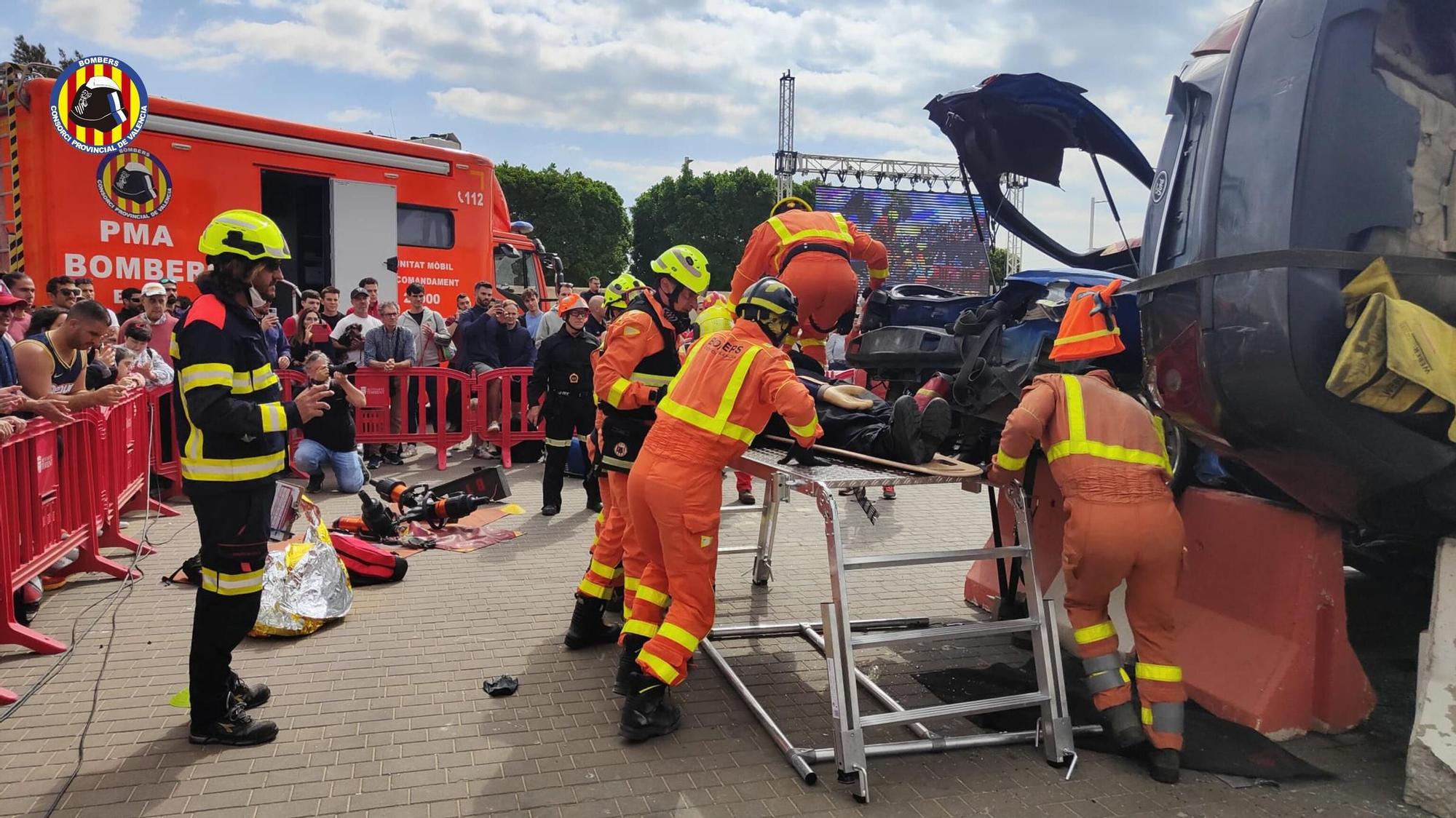 Encuentro de equipos de rescate de accidentes de tráfico en Torrent