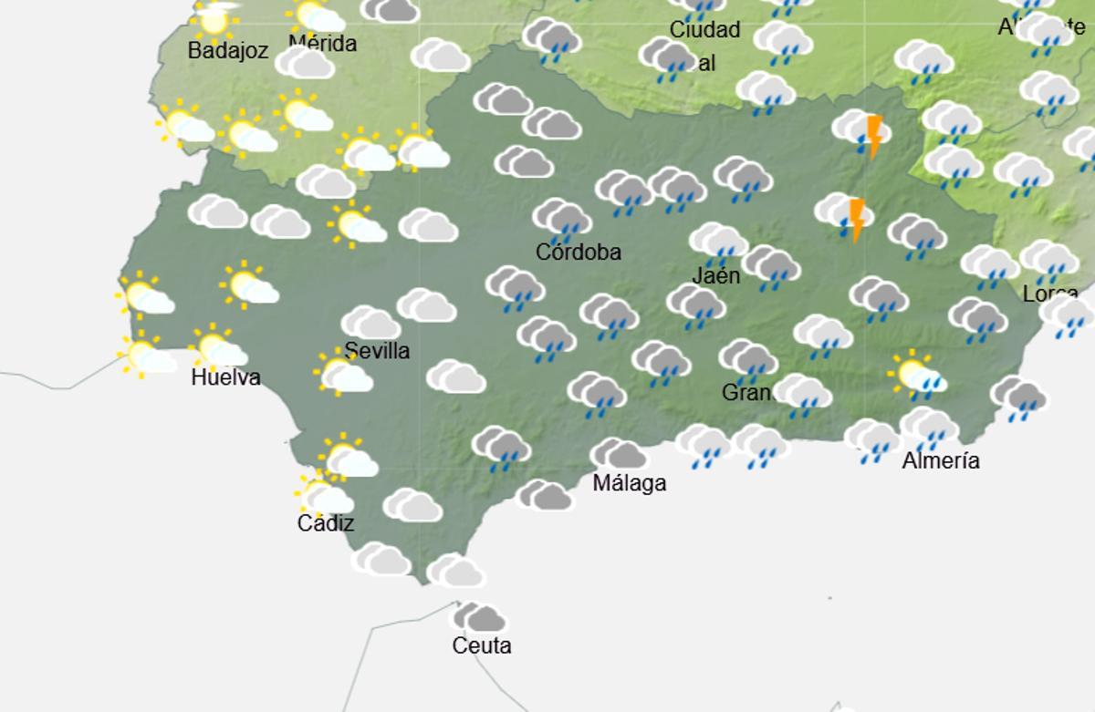 Mapa de Aemet para el sábado 11 de abril.