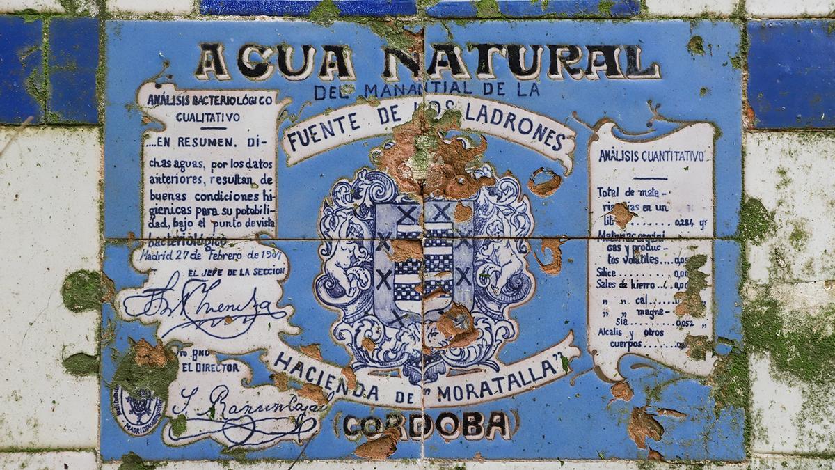 Azulejo descubierto en Moratalla