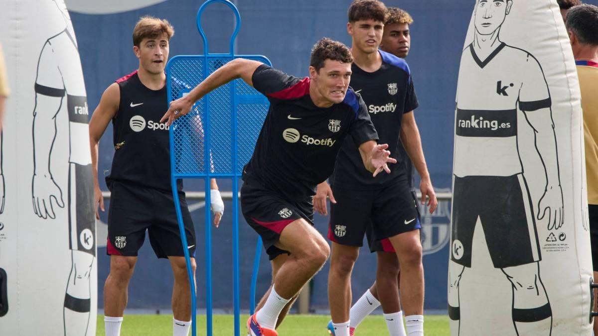 Christensen, durante un entrenamiento esta temporada