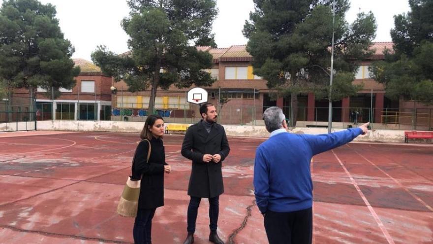 Pista deportiva de material reciclado con vidrio