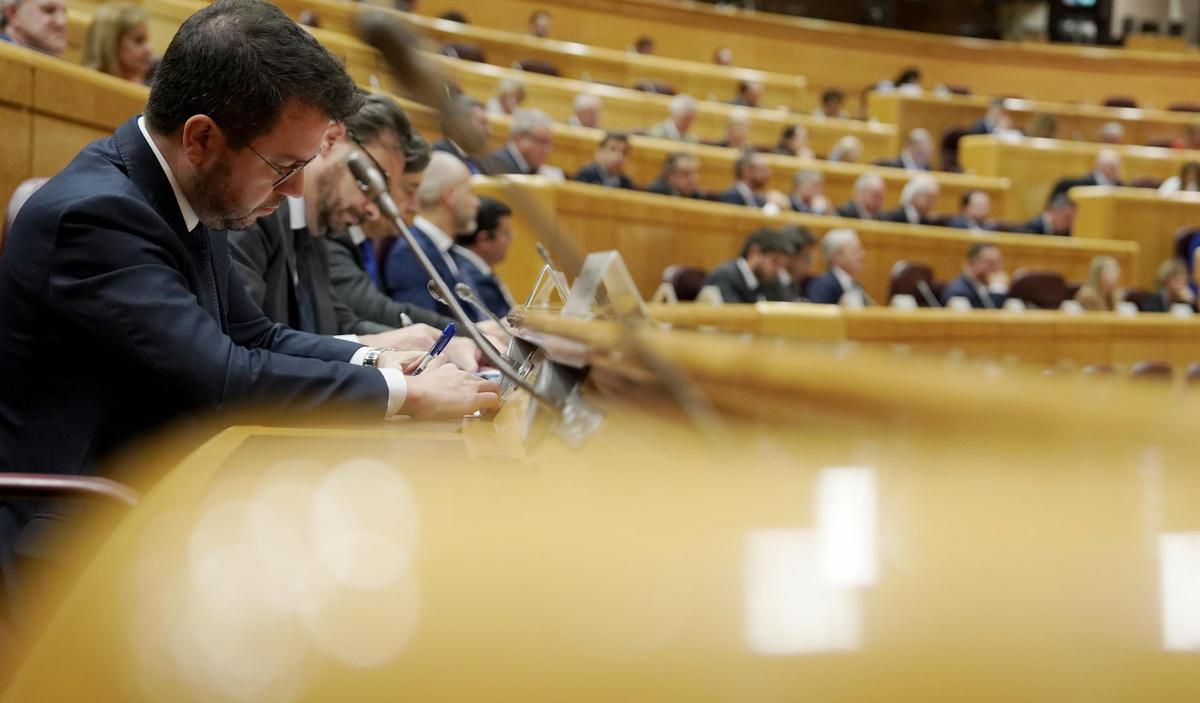 Pere Aragonès interviene en el Senado