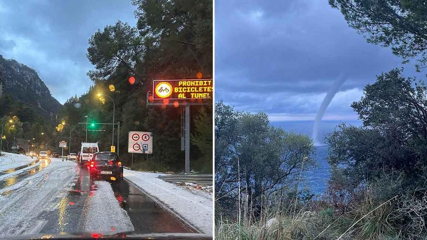 El temporal azota a Mallorca: frío, granizo y hasta un cap de fibló