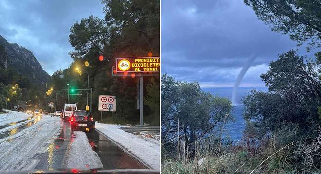 Майорка сталкивается с морозами, градом и торнадо