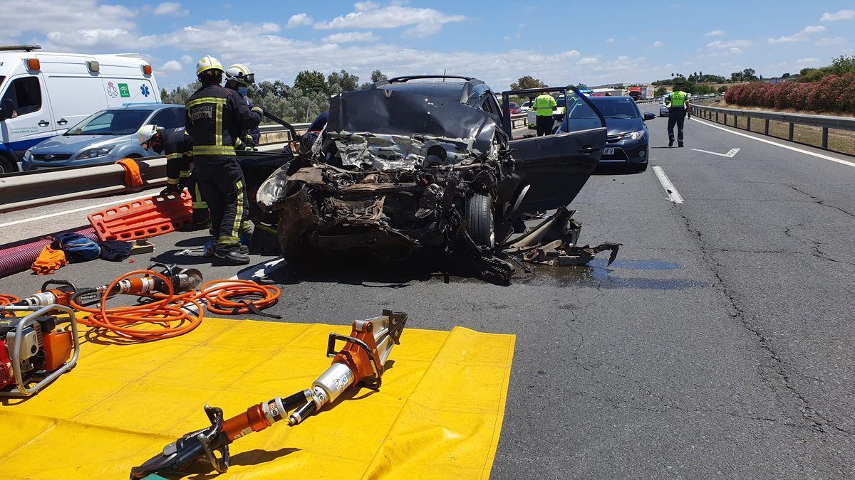 Imagen del vehículo siniestrado el día del accidente.