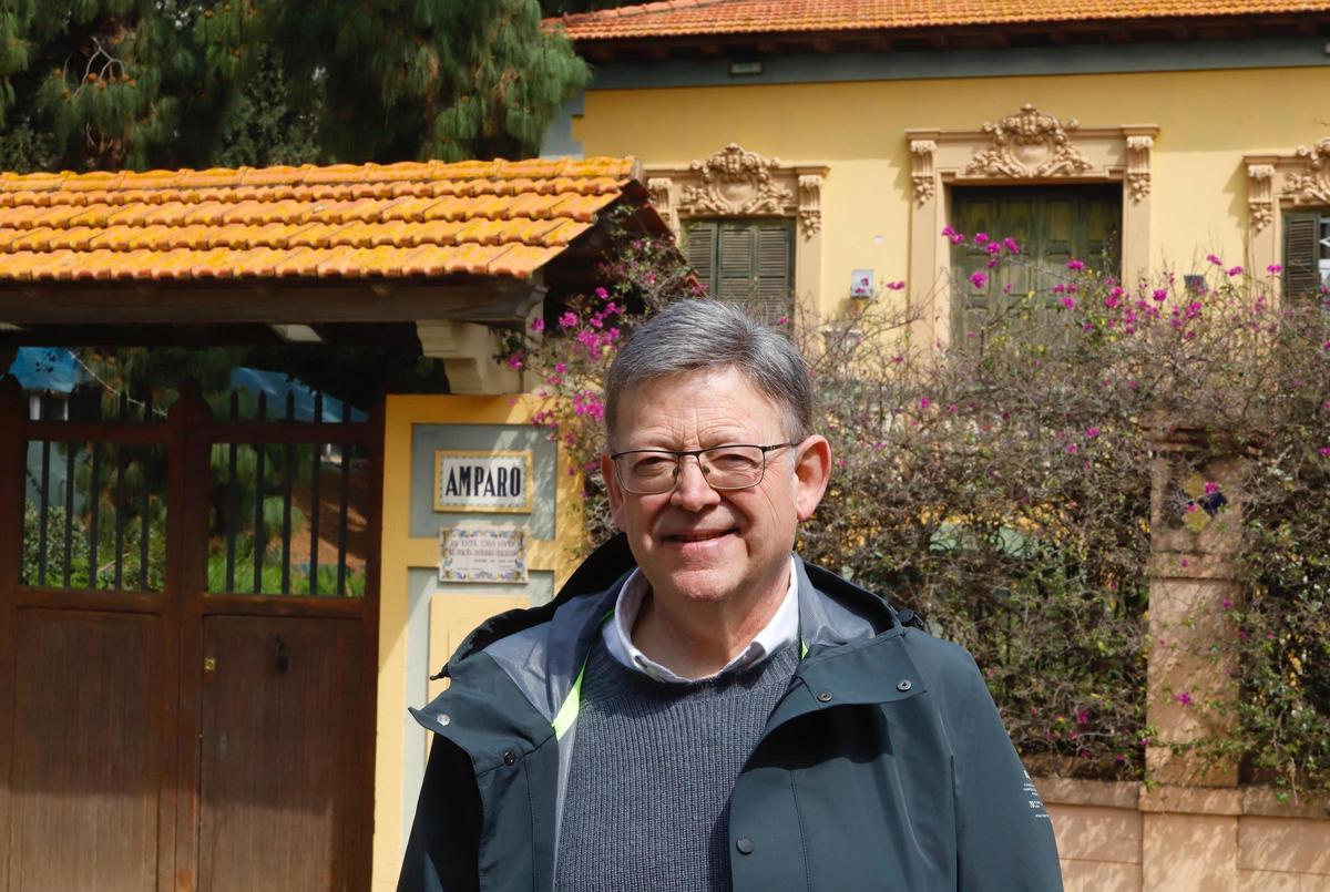 Ximo Puig esta mañana en Villa Amparo.
