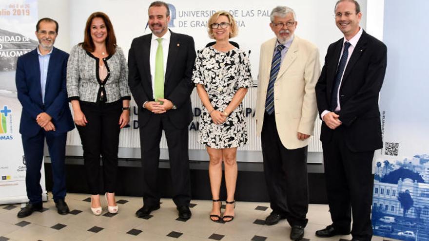 Elena Espino, Rafael Robaina, Conchi Narváez y Guillermo Morales este miércoles.