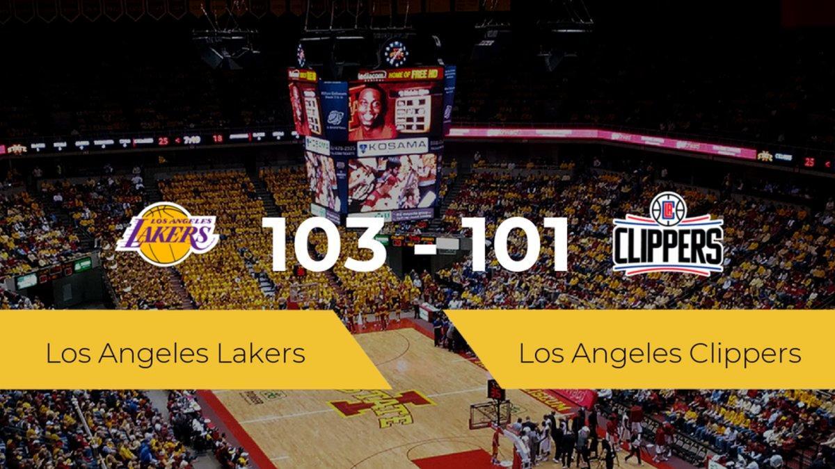 Los Angeles Lakers derrota a Los Angeles Clippers por 103-101