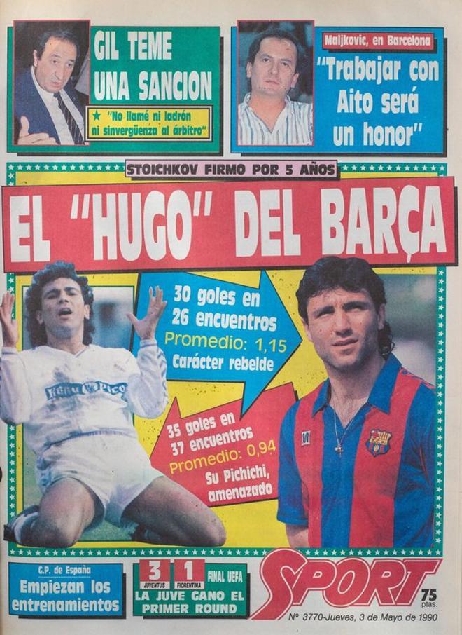 1990 - Stoichkov firma con el Barça por cinco años