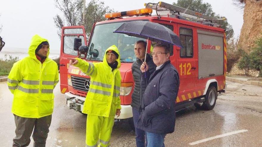 César Sánchez visita las zonas más afectadas por el temporal