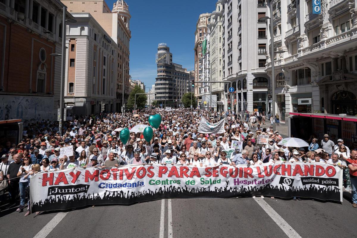 MANIFESTACIÓN SANIDAD MADRID | Miles de personas marchan por las calles ...