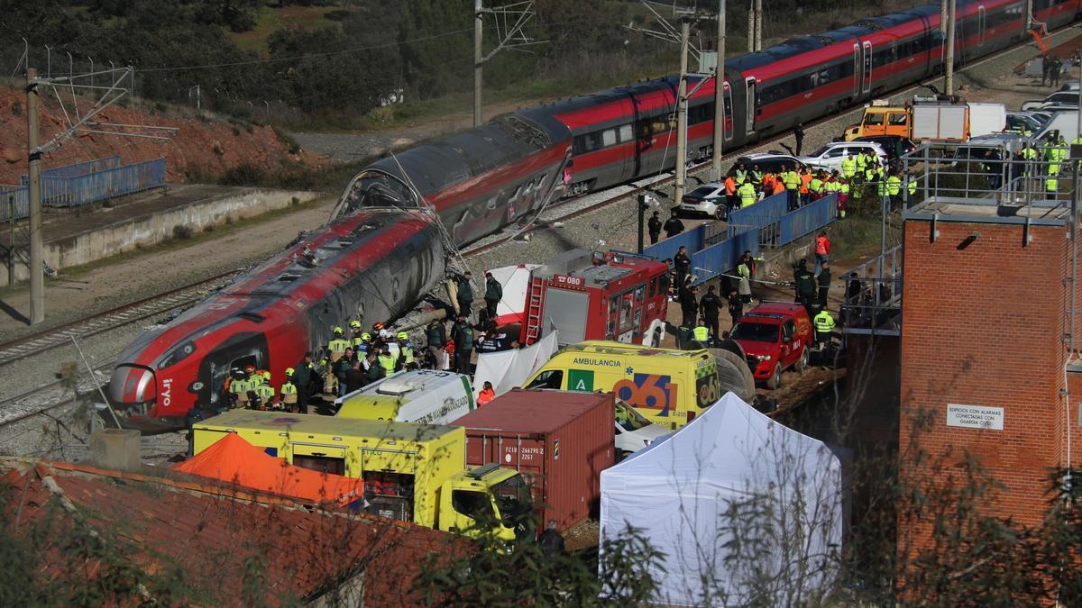Imatges de l'Iryo accidentat.