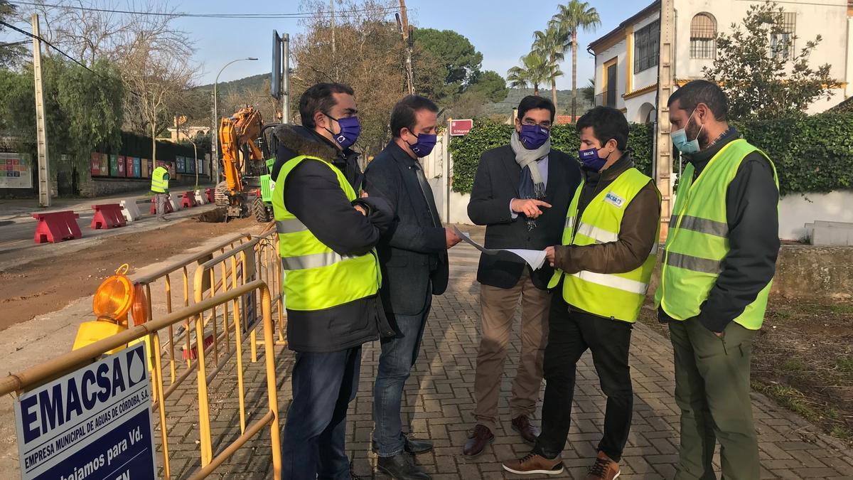 Visita del presidente de Emacsa a las obras.