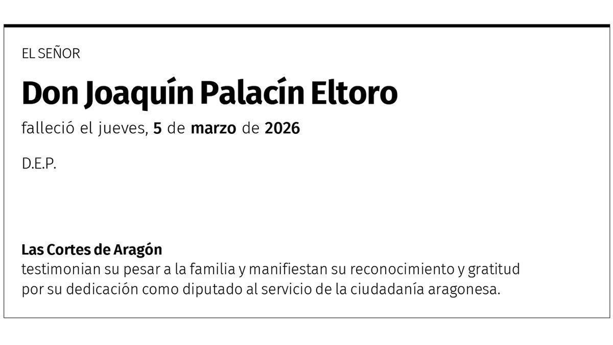 Don Joaquín Palacín Eltoro