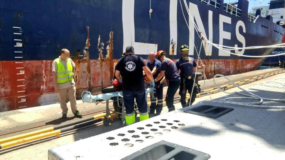 Accidente laboral en el Puerto de Las Palmas
