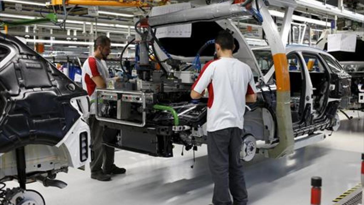 Cadena de montaje de coches de Seat en Martorel, el año pasado.