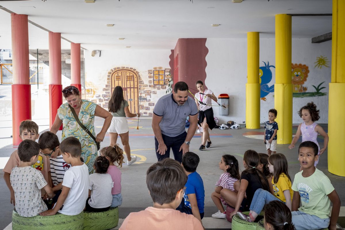 La actividad, ayer, en el colegio Manuel Luis Acuña.