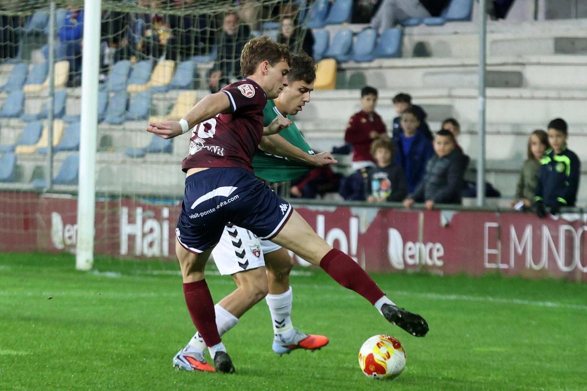 Ander Vidorreta en el duelo de la primera vuelta ante el Arenas.