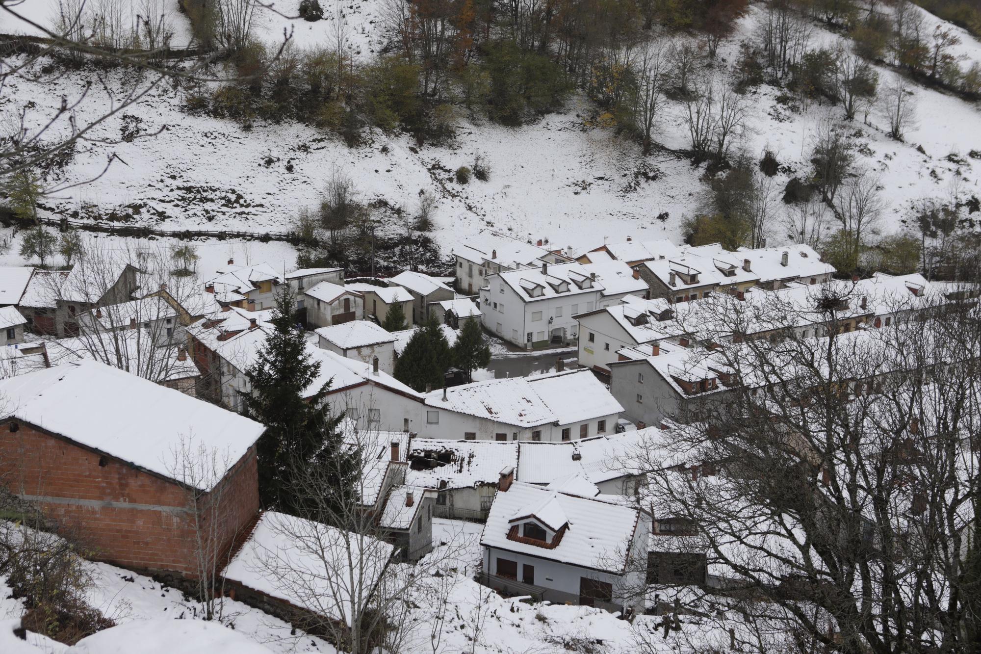 Temporal en Asturias: Así luce el pueblo de Tarna bajo un gran manto blanco