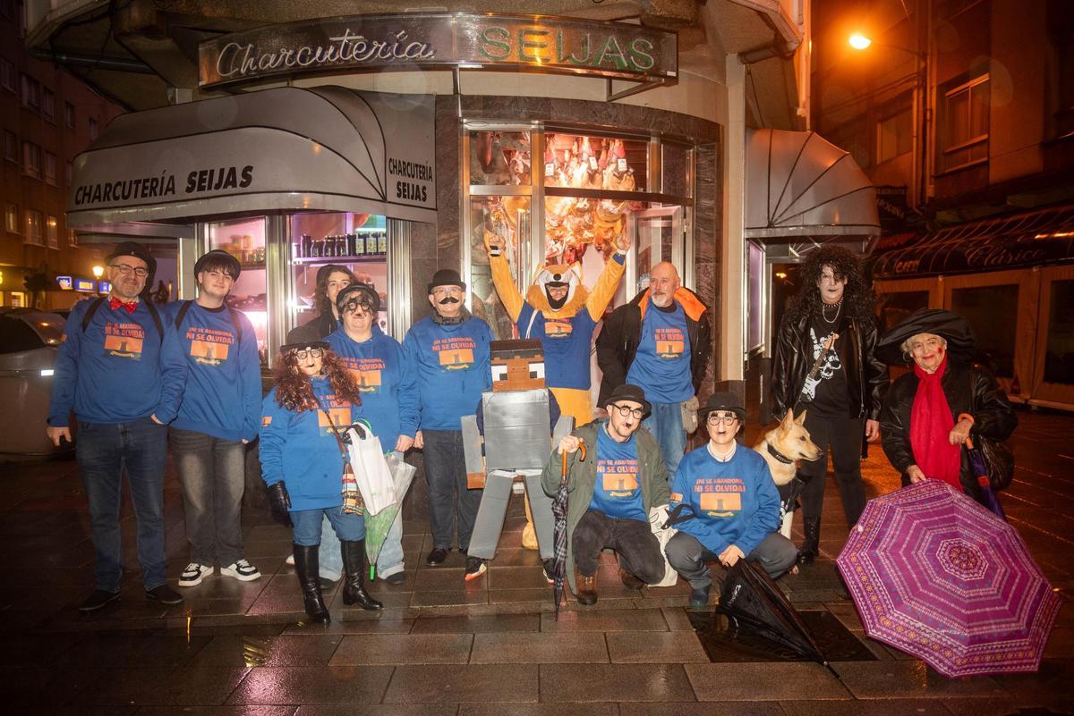 Integrantes de la comparsa Os republicanos de Corbeiroa.