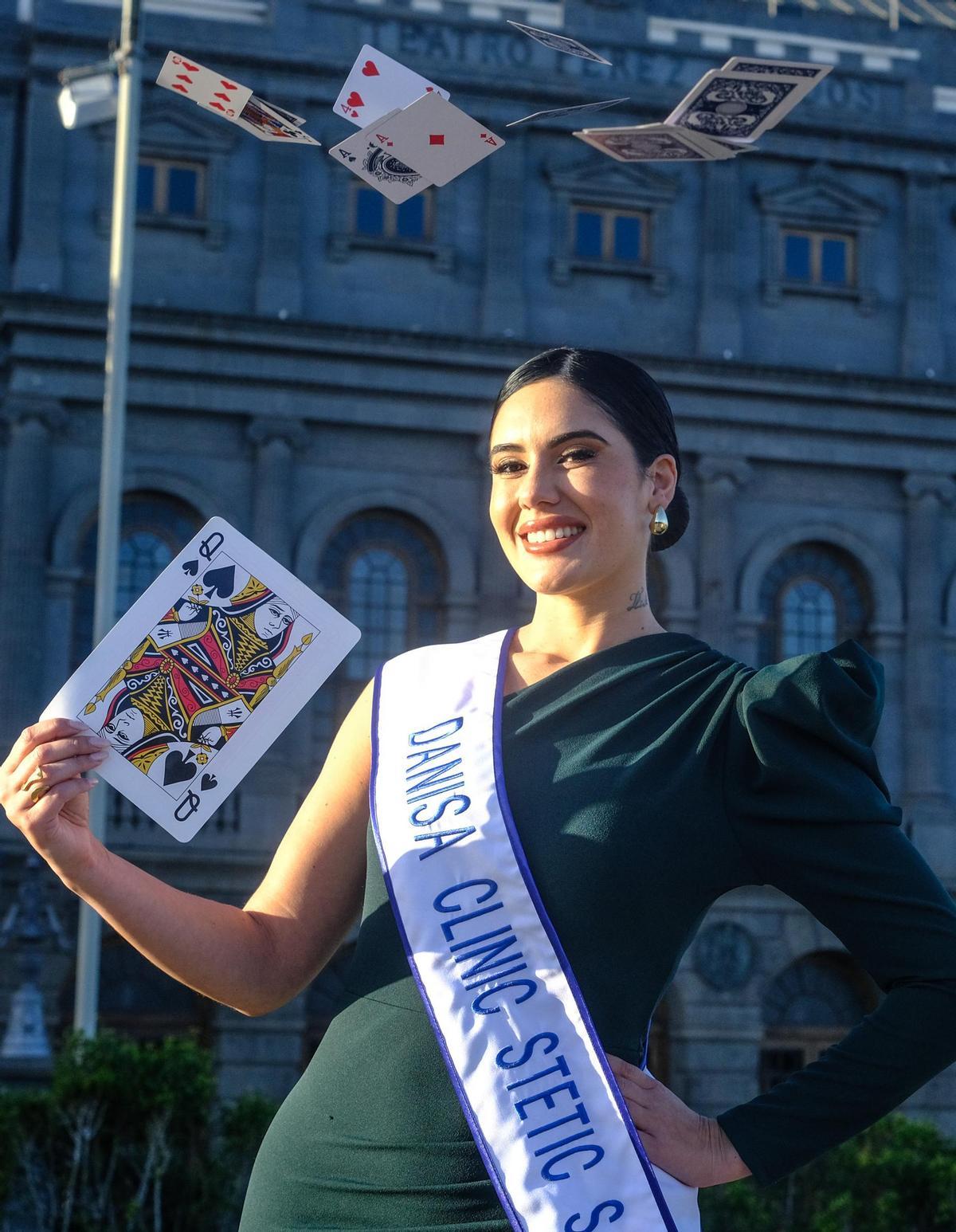 Ángeles Moreno, candidata a Reina del Carnaval de Las Palmas de Gran Canaria.