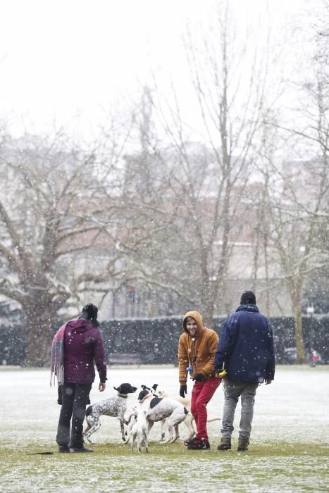 La nevada en la comarca de Avilés