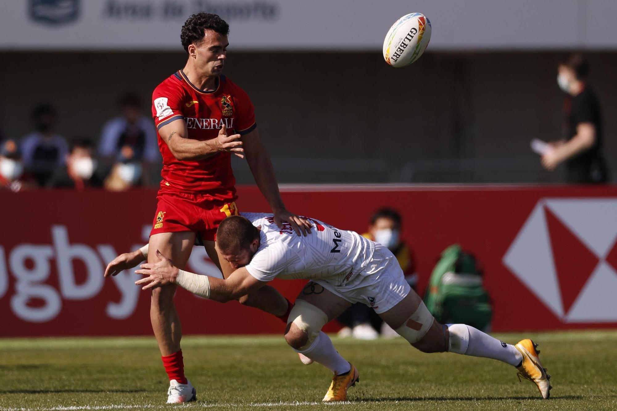 ESPAÑA-EEUU en la primera jornada de las Series Mundiales HSBC de rugby 7 en Málaga