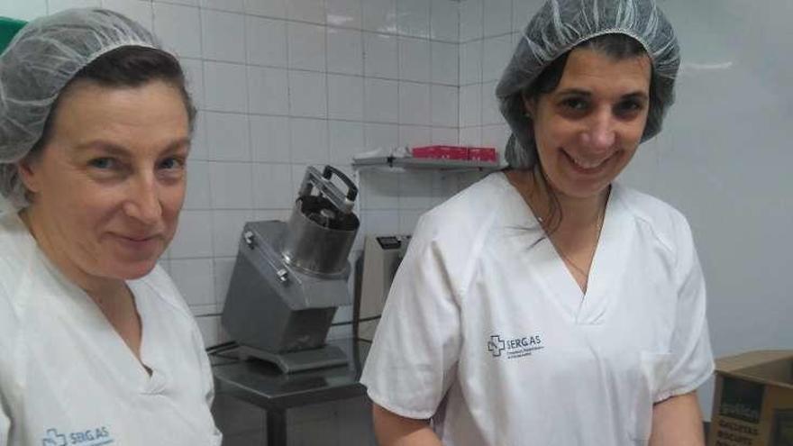 Trabajadoras del servicio de hostelería de Montecelo.