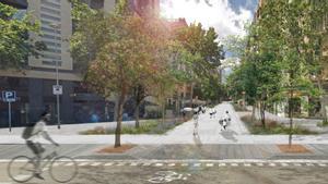 Futuras zonas verdes en el Eixample